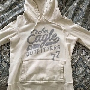 White American Eagle Hoodie-Size Medium